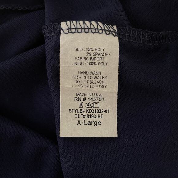 41 Hawthorn XL Wrap Dress | Navy Green Geometric Sleeveless Business Capsule EUC - Picture 8 of 8